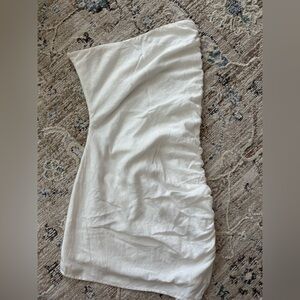 Sky To Moon Women's White‎ Strapless Mini Dress Ruched Side Size Medium